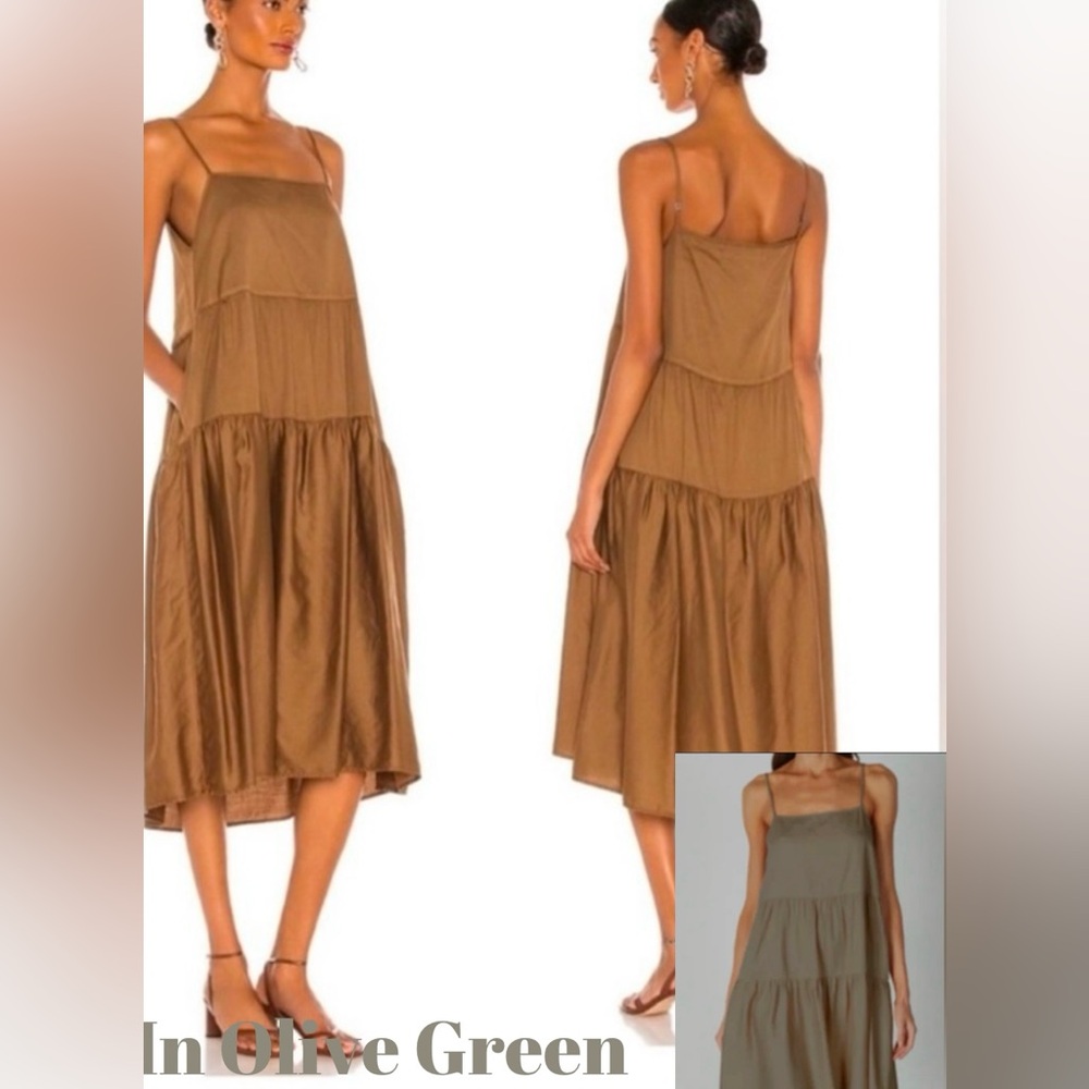 Enza Costa  Cool Cotton Tiered Slip  babydoll ruffle dress Size 3